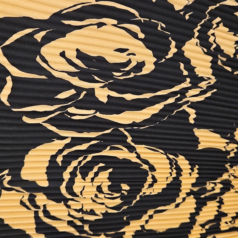 💕CHICO'S BLACK LABEL💕 Tiered Pleated Dress Abstract Floral Neutral Combo NWOT - Picture 8 of 11